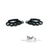 Black Knuckle Footpeg Set - Fits See Below