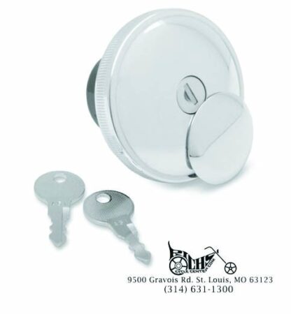 Lockable Gas Cap with Cover Non-Vented Late 96-14 Harley Models
