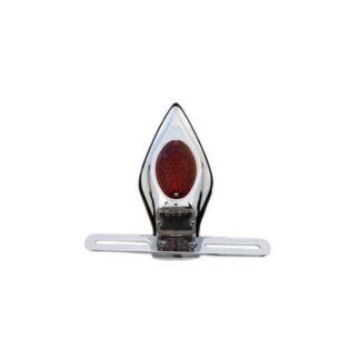 Chrome Tear Drop LED Tail Lamp Assembly with Red Lens -Custom application
