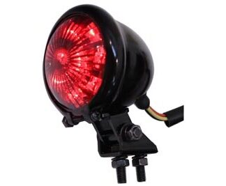 Round LED Tail Lamp with Red Lens - Custom application
