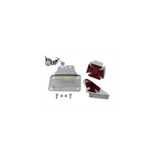 Chrome tail lamp with side mount bracket and fold away design XL Sportster 04-Up