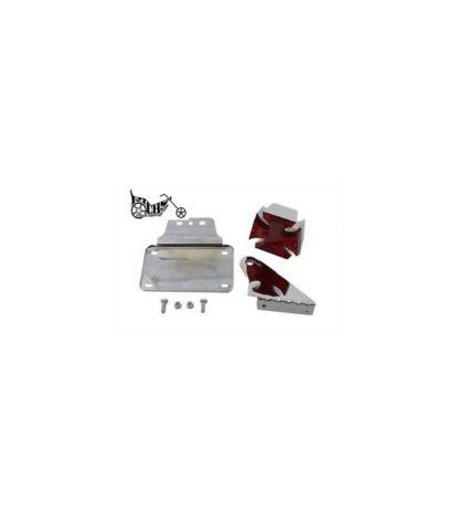 Chrome tail lamp with side mount bracket and fold away design XL Sportster 04-Up