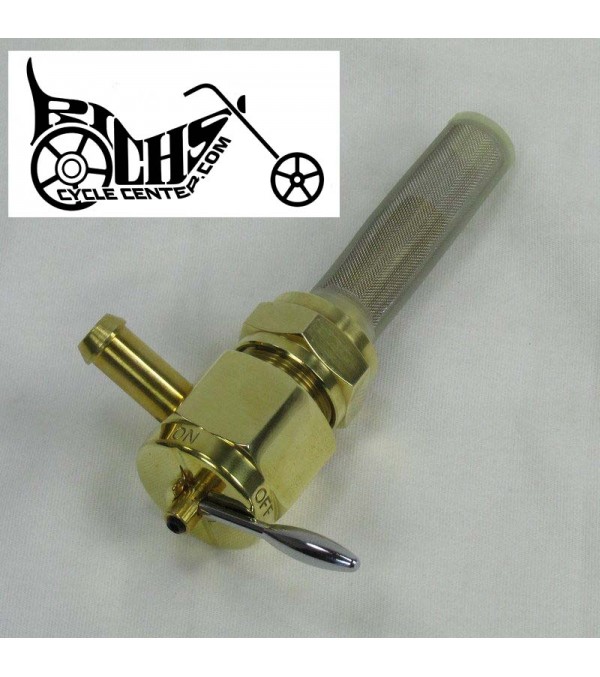 Sifton Brass Hex Petcock 90° Left Hand Spigot with Nut