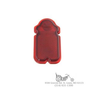 Red Glass Tombstone Tail Lamp Lens for Harley FL 1947-54 OEM: 68090-47
