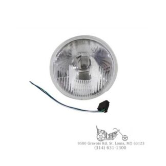 7" Headlamp Unit Replacement Flat Type 12 volt 60/55 watt clear bulb