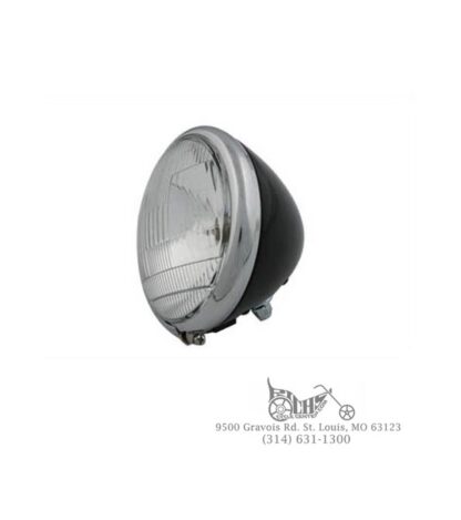 6-1/2" Round Headlamp Black EL FL G WL 36-52 6 Volt RP35 Bulb