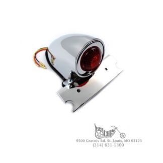 Chrome die cast sparto red LED lamp with gasket for fender mounting