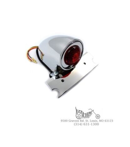 Chrome die cast sparto red LED lamp with gasket for fender mounting