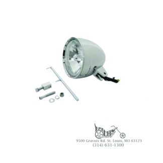 5-3/4" Round Headlamp Bullet Style H-4 60/55 watt bulb with trim ring