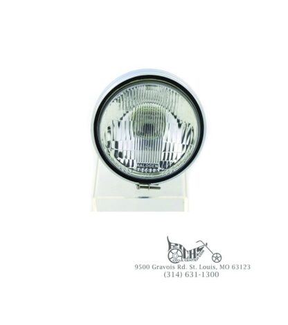 5-3/4" Stock Type Chrome Headlamp XL FX 96-73 H-4 12 volt 60/55 watt clear Bulb