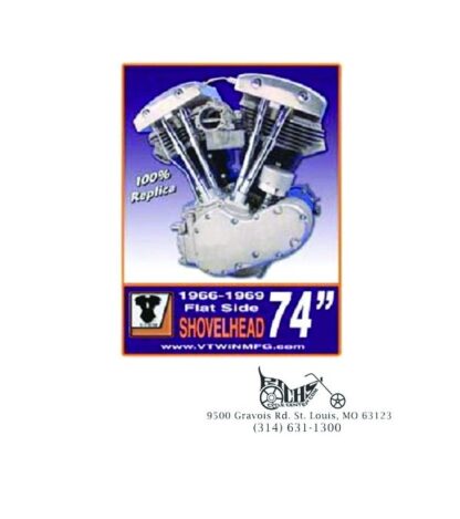 18x24 Harley Shovelhead Metal Shop Sign